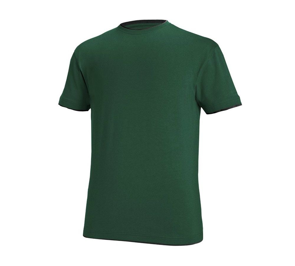 Plumbers / Installers: e.s. T-shirt cotton stretch Layer + green/black