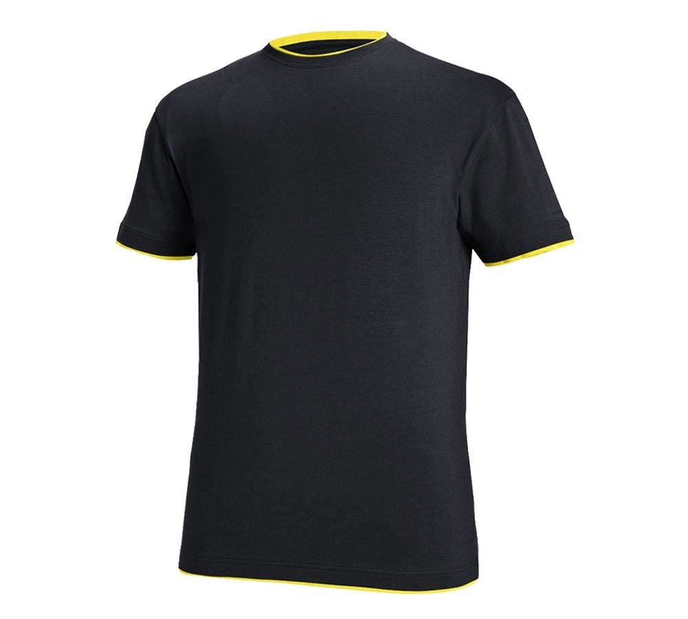 Plumbers / Installers: e.s. T-shirt cotton stretch Layer + sapphire/citrus