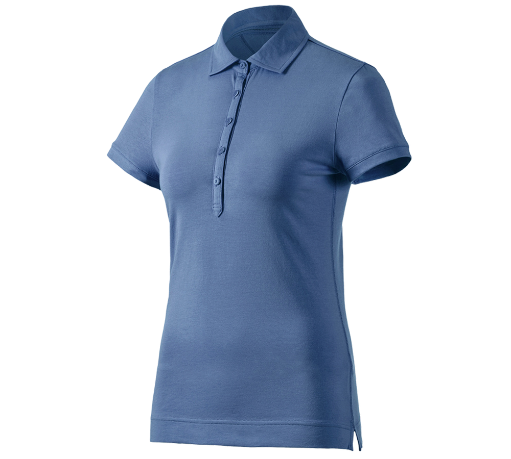 Topics: e.s. Polo shirt cotton stretch, ladies' + cobalt
