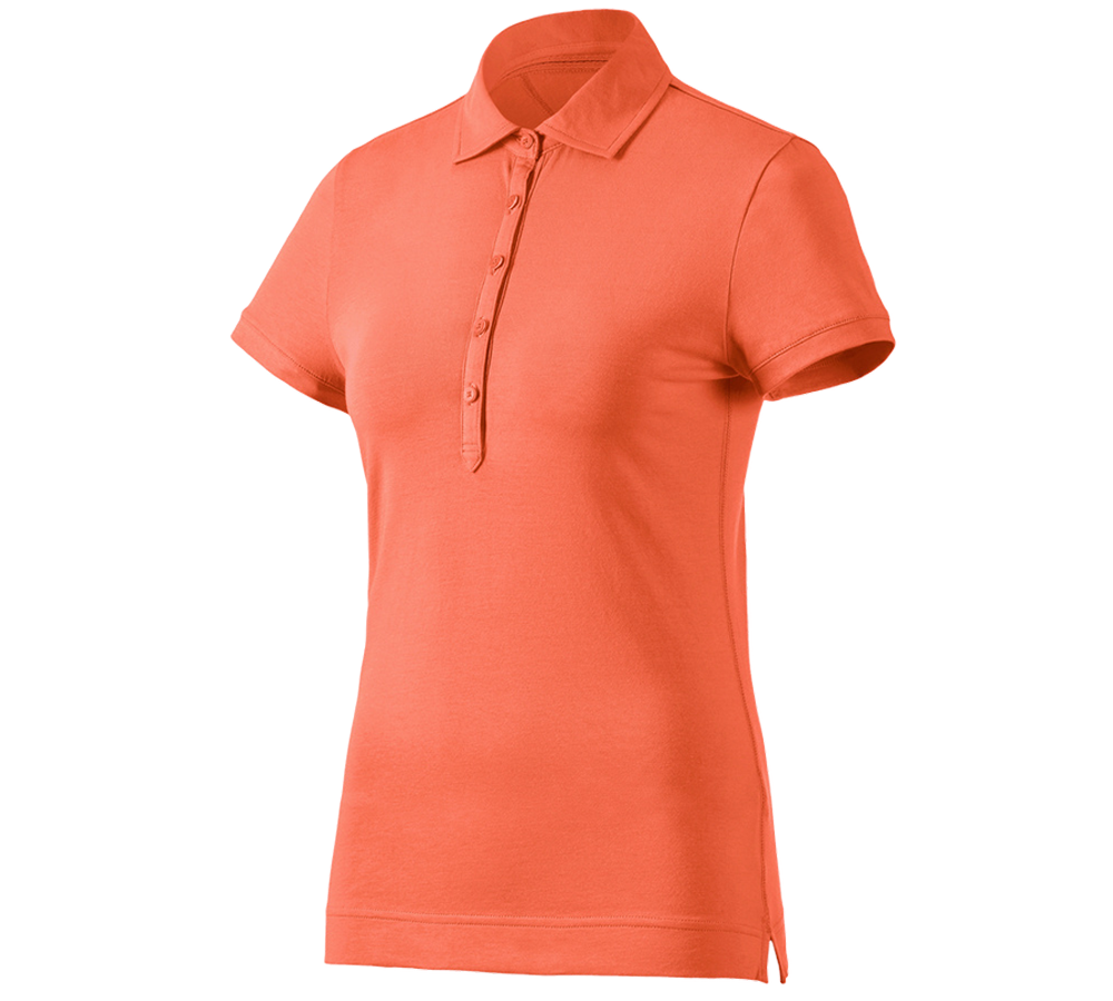 Topics: e.s. Polo shirt cotton stretch, ladies' + nectarine