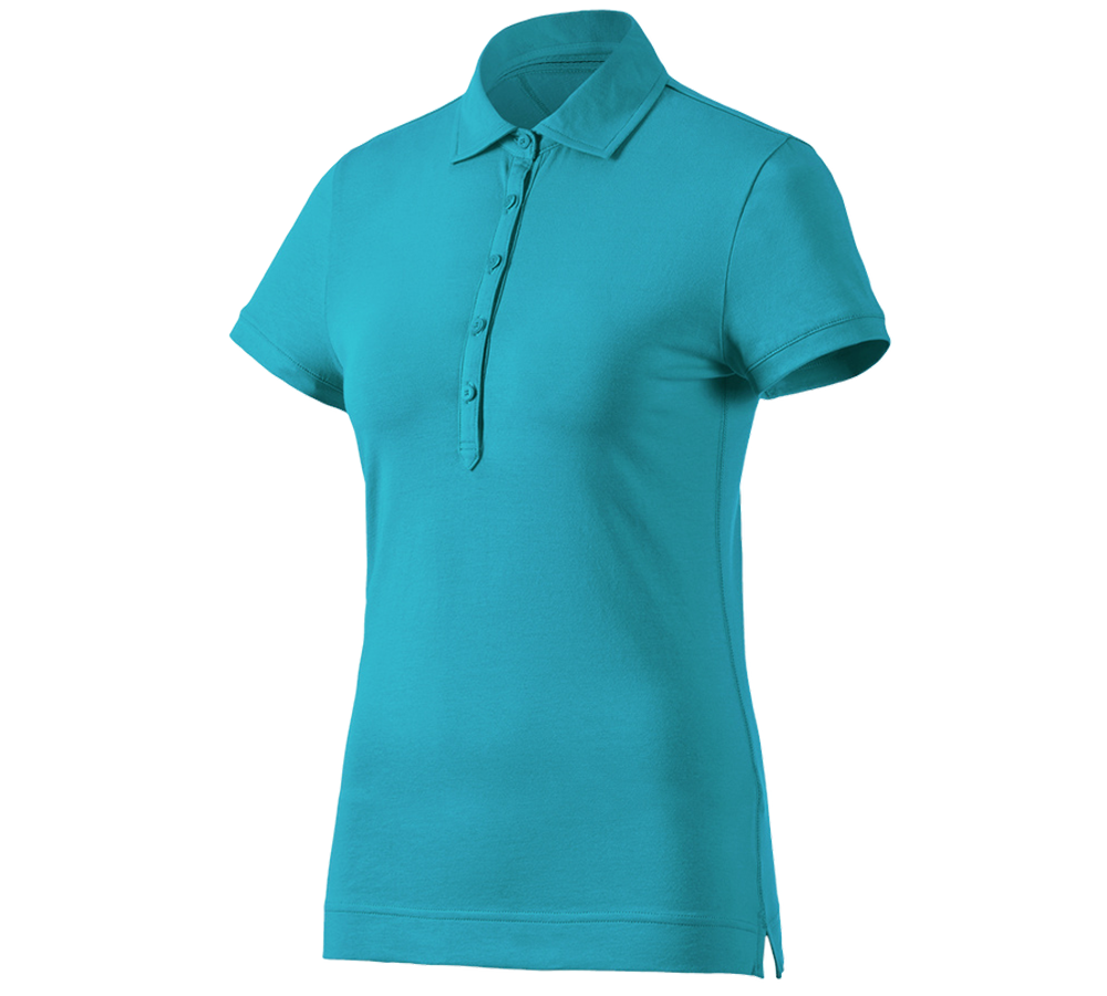 Topics: e.s. Polo shirt cotton stretch, ladies' + ocean