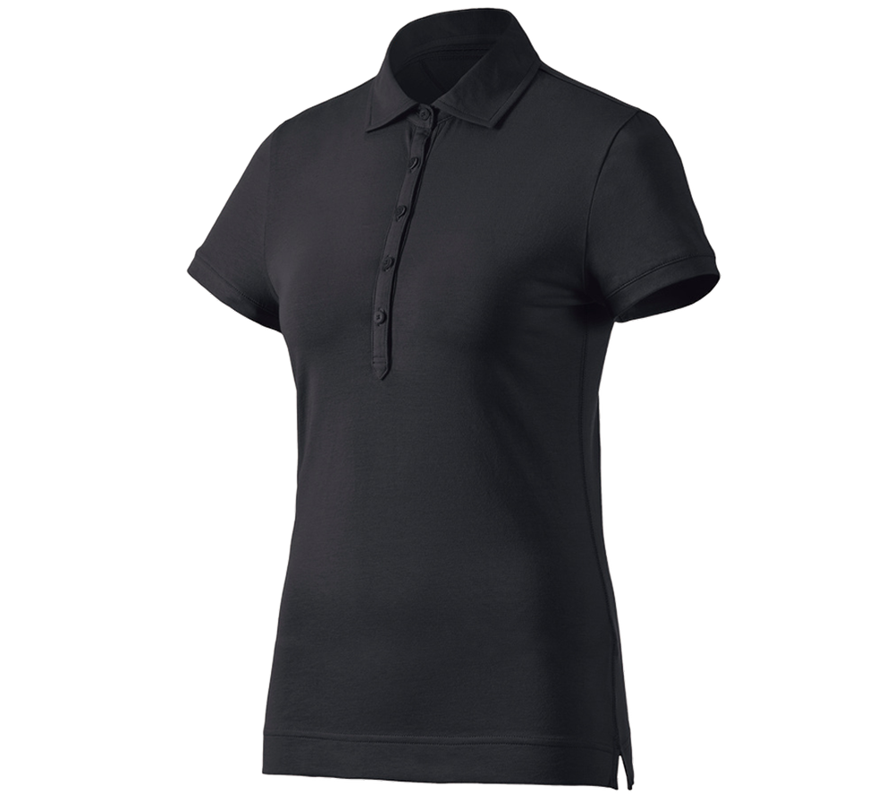 Shirts, Pullover & more: e.s. Polo shirt cotton stretch, ladies' + black