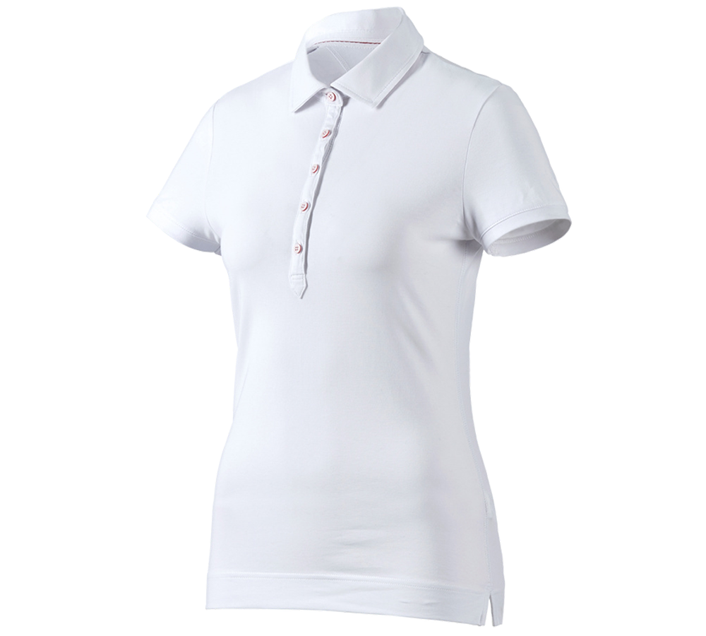 Joiners / Carpenters: e.s. Polo shirt cotton stretch, ladies' + white