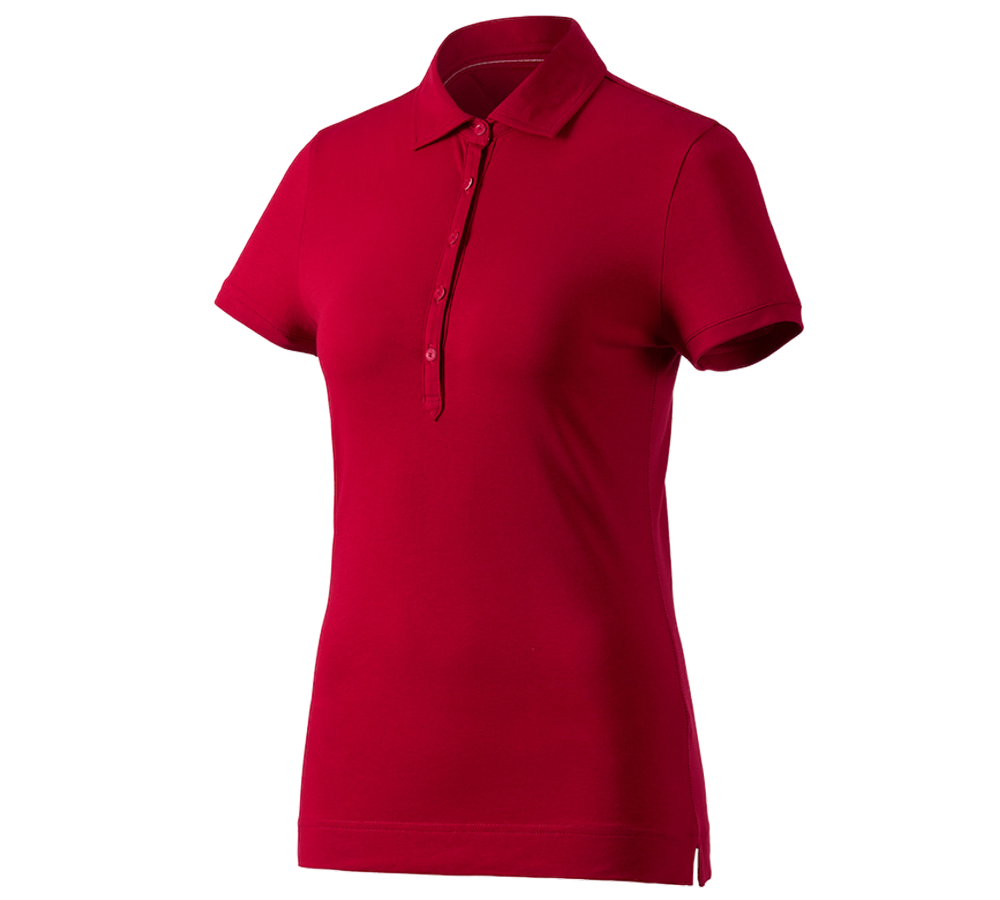 Joiners / Carpenters: e.s. Polo shirt cotton stretch, ladies' + fiery red