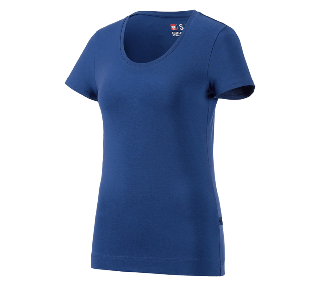 Shirts, Pullover & more: e.s. T-shirt cotton stretch, ladies' + alkaliblue