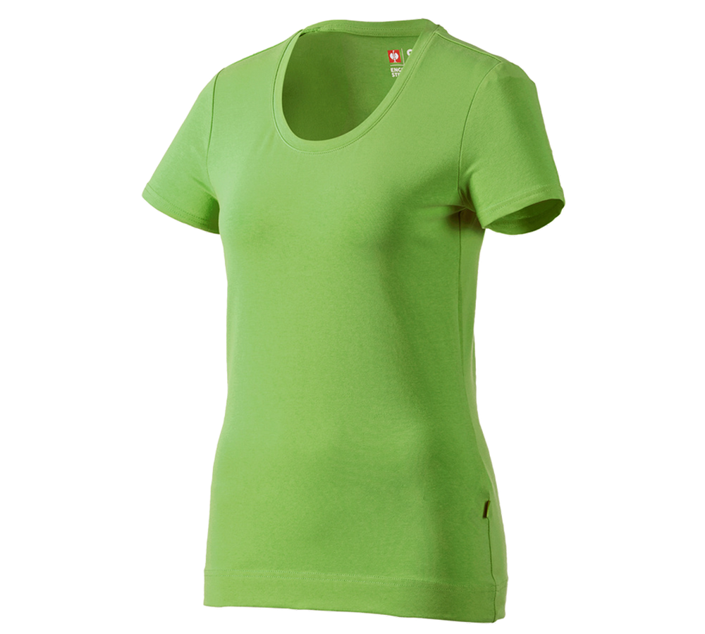 Topics: e.s. T-shirt cotton stretch, ladies' + seagreen