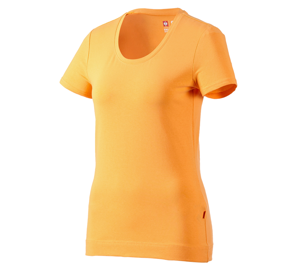 Shirts, Pullover & more: e.s. T-shirt cotton stretch, ladies' + lightorange