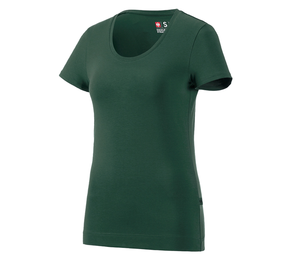 Topics: e.s. T-shirt cotton stretch, ladies' + green