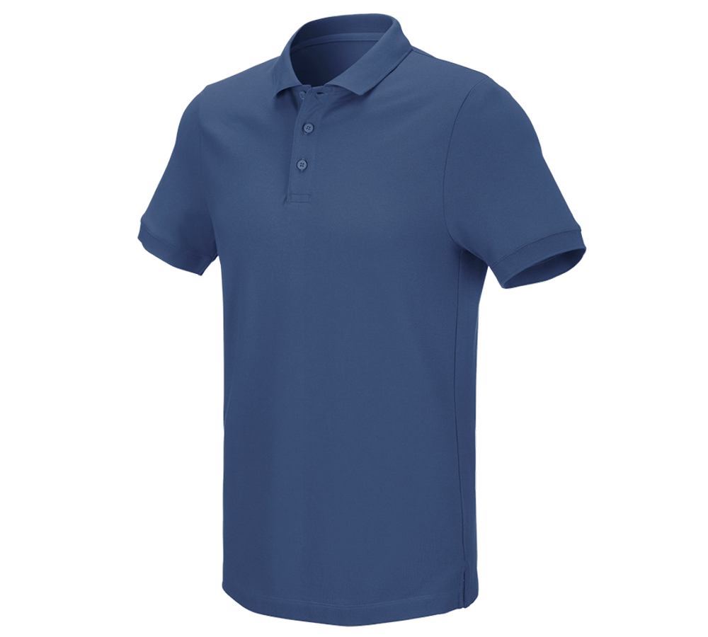 Plumbers / Installers: e.s. Pique-Polo cotton stretch + cobalt