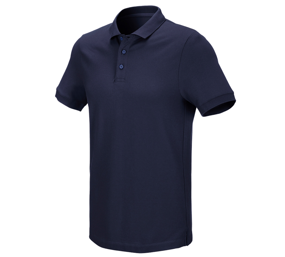 Plumbers / Installers: e.s. Pique-Polo cotton stretch + navy