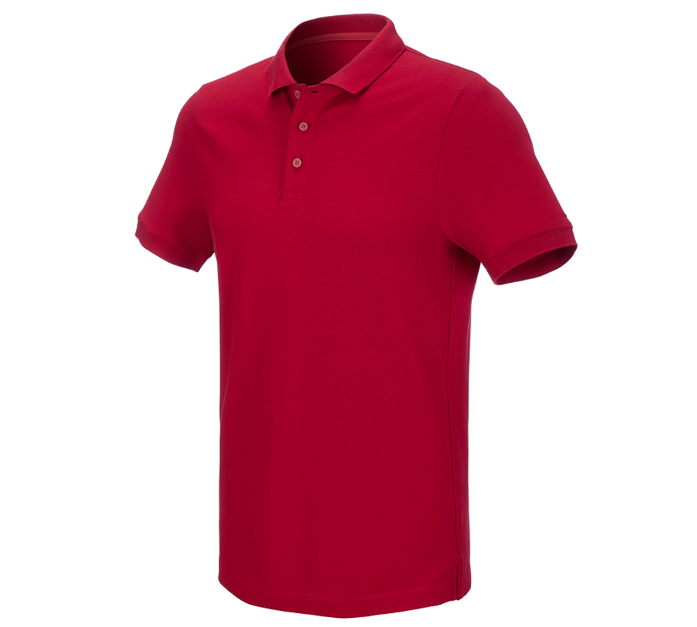 Joiners / Carpenters: e.s. Pique-Polo cotton stretch + fiery red