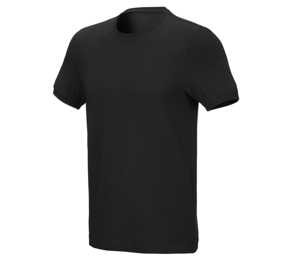 Shirts, Pullover & more: e.s. T-shirt cotton stretch, slim fit + black