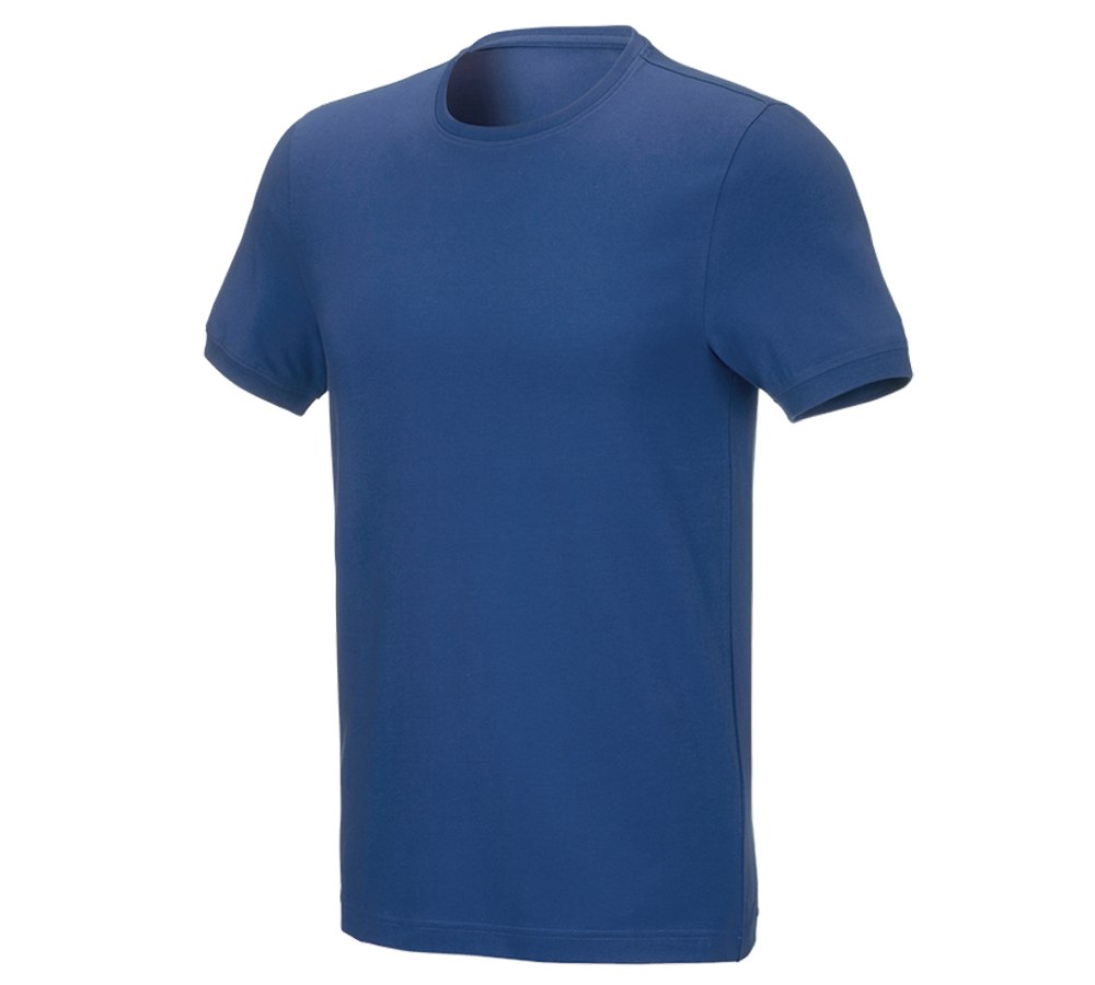 Shirts, Pullover & more: e.s. T-shirt cotton stretch, slim fit + alkaliblue