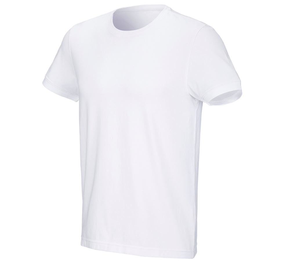 Shirts, Pullover & more: e.s. T-shirt cotton stretch + white