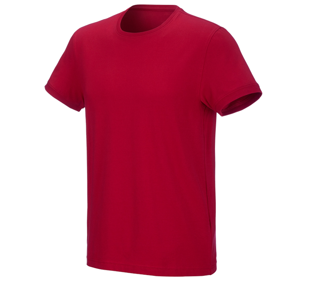 Plumbers / Installers: e.s. T-shirt cotton stretch + fiery red