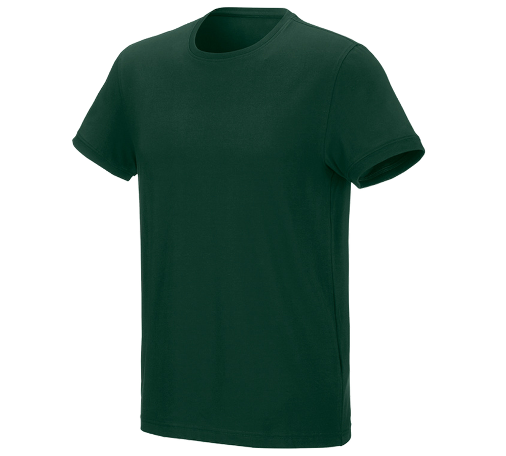 Gardening / Forestry / Farming: e.s. T-shirt cotton stretch + green