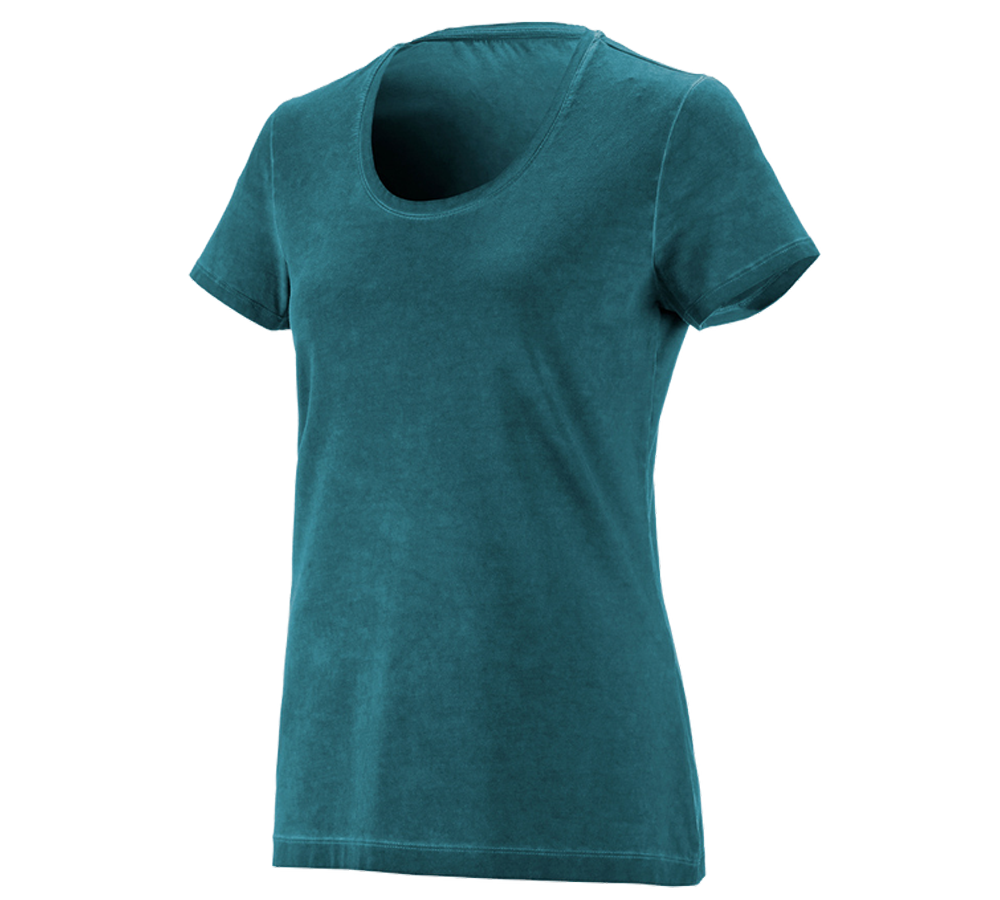 Topics: e.s. T-Shirt vintage cotton stretch, ladies' + darkcyan vintage
