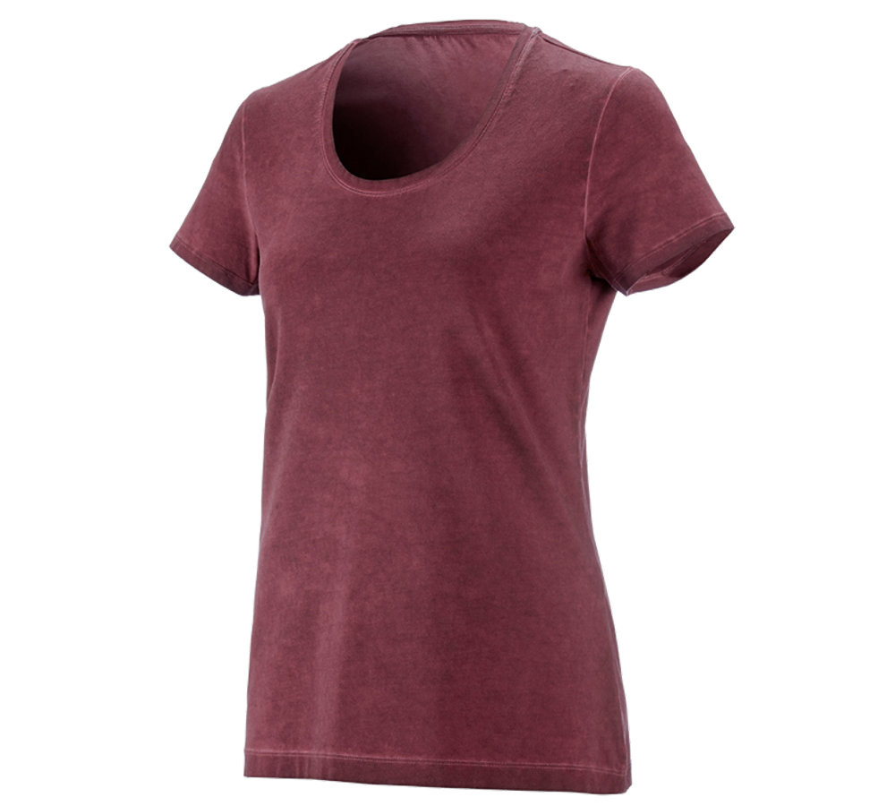 Topics: e.s. T-Shirt vintage cotton stretch, ladies' + ruby vintage