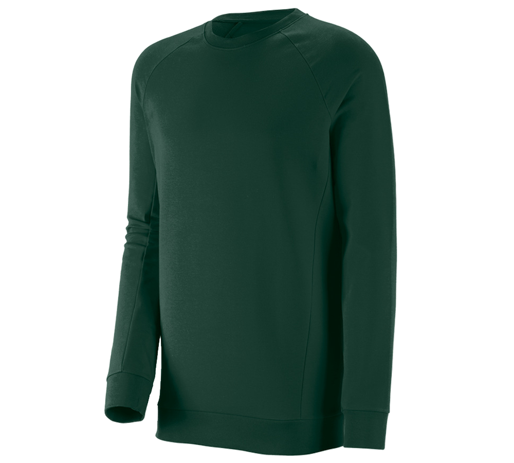Topics: e.s. Sweatshirt cotton stretch, long fit + green