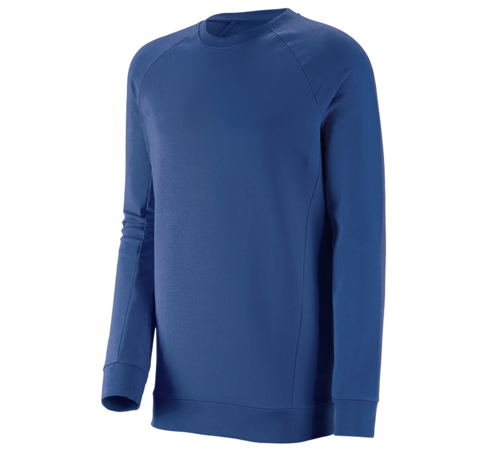 Shirts, Pullover & more: e.s. Sweatshirt cotton stretch, long fit + alkaliblue