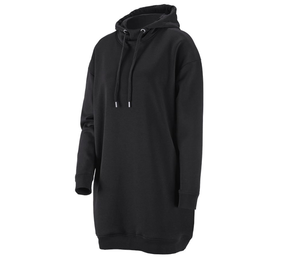 Plumbers / Installers: e.s. Oversize hoody sweatshirt poly cotton, ladies + black