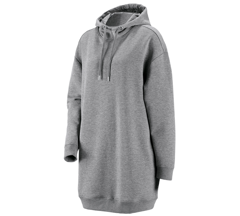 Topics: e.s. Oversize hoody sweatshirt poly cotton, ladies + grey melange