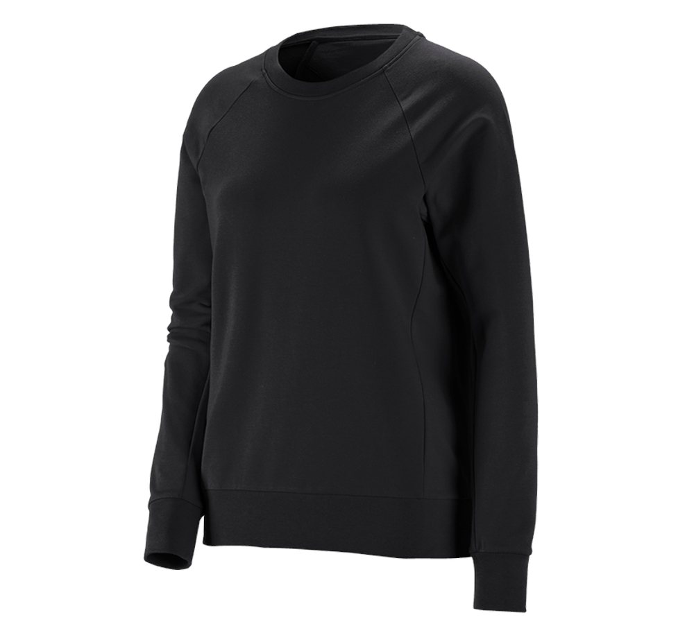 Topics: e.s. Sweatshirt cotton stretch, ladies' + black