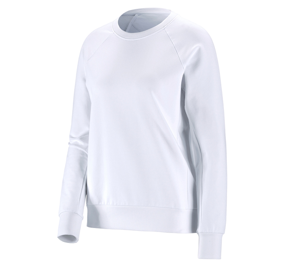 Plumbers / Installers: e.s. Sweatshirt cotton stretch, ladies' + white
