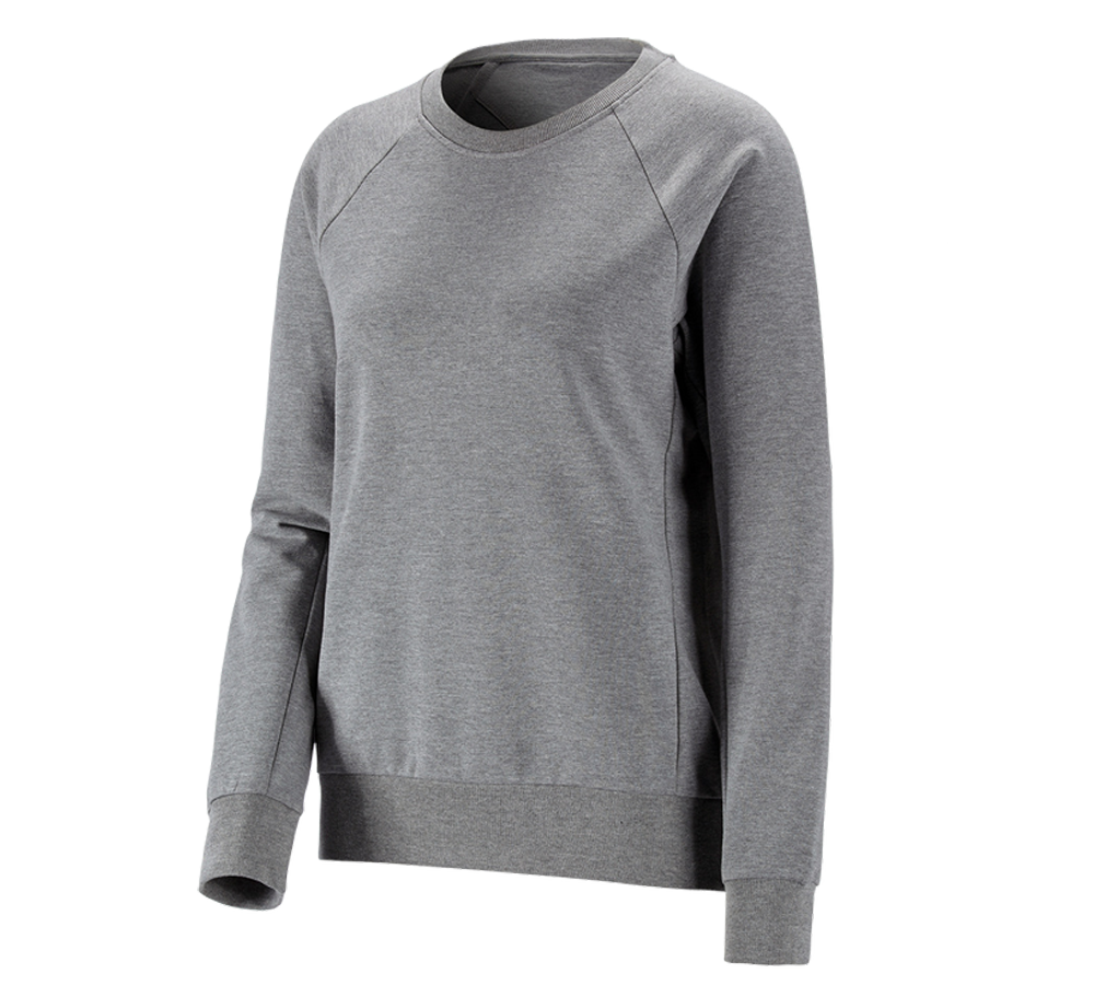 Shirts, Pullover & more: e.s. Sweatshirt cotton stretch, ladies' + grey melange