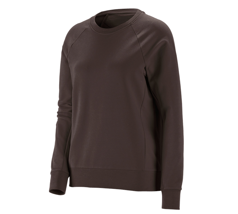 Shirts, Pullover & more: e.s. Sweatshirt cotton stretch, ladies' + chestnut