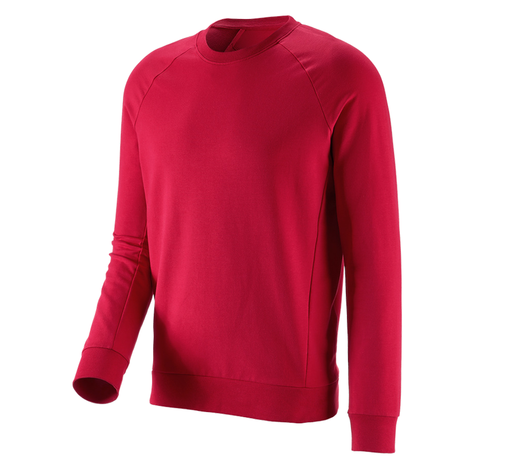 Topics: e.s. Sweatshirt cotton stretch + fiery red