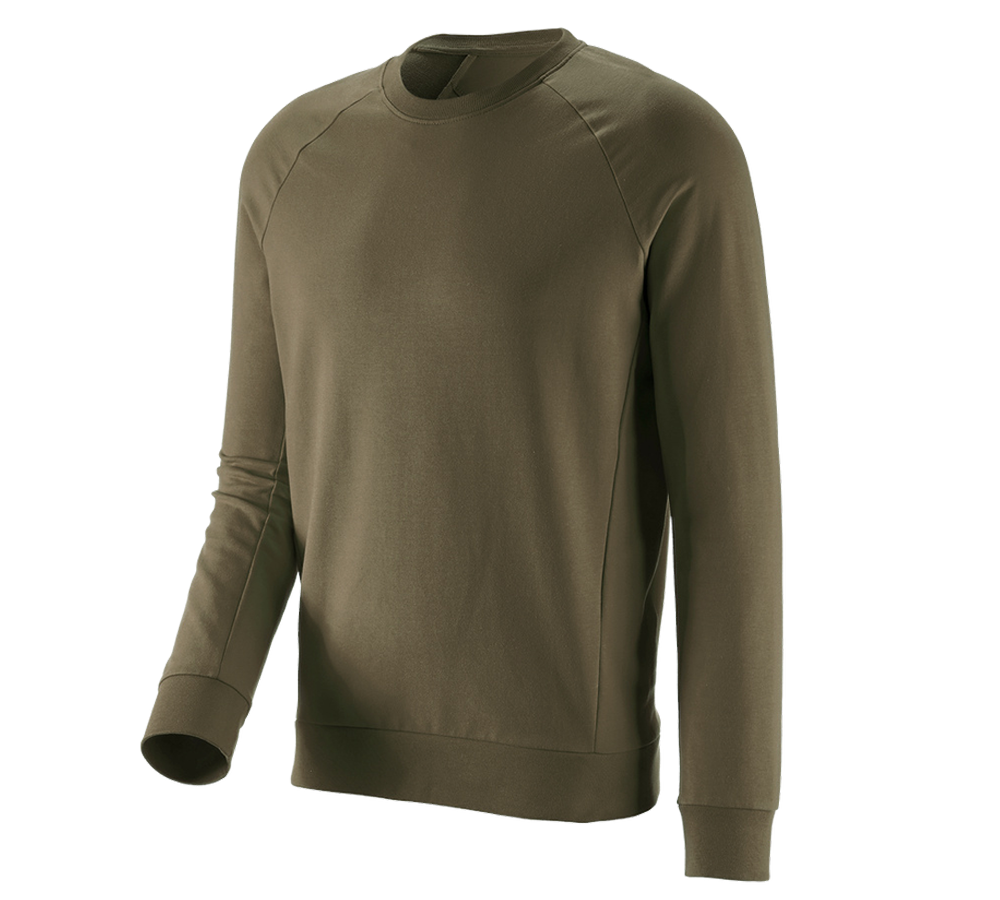 Topics: e.s. Sweatshirt cotton stretch + mudgreen