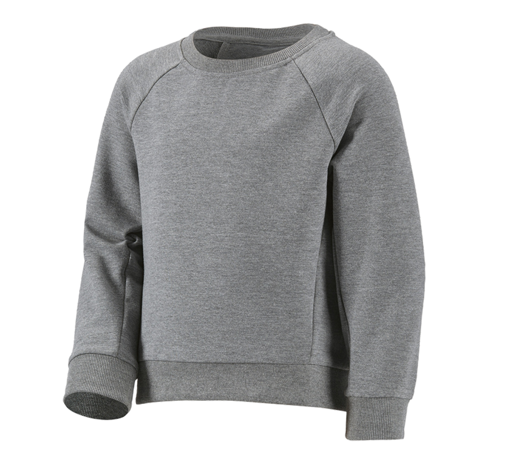 Topics: e.s. Sweatshirt cotton stretch, children's + grey melange