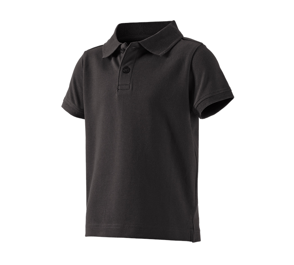 Topics: e.s. Polo shirt cotton stretch, children's + black