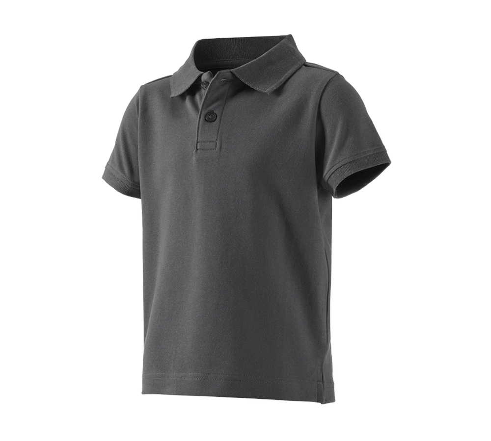 Topics: e.s. Polo shirt cotton stretch, children's + anthracite