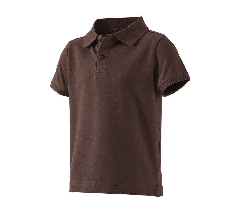 Topics: e.s. Polo shirt cotton stretch, children's + chestnut