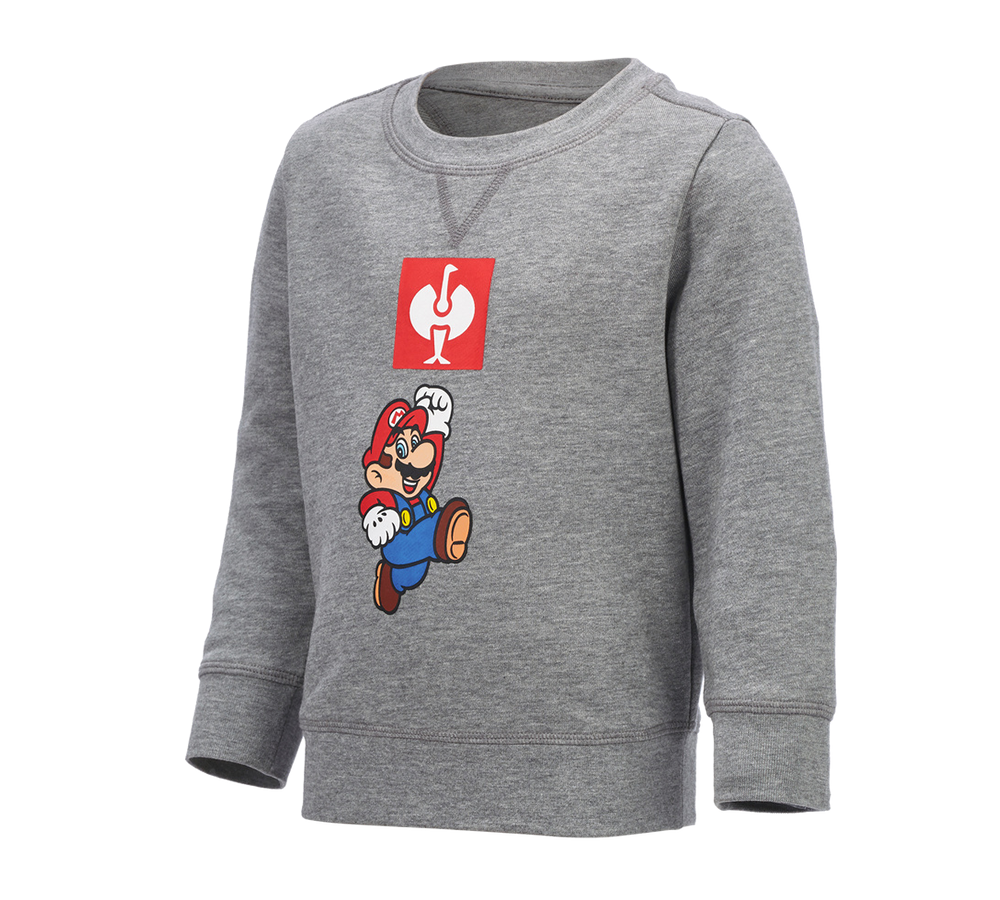 Shirts, Pullover & more: Super Mario Sweatshirt, children's + grey melange