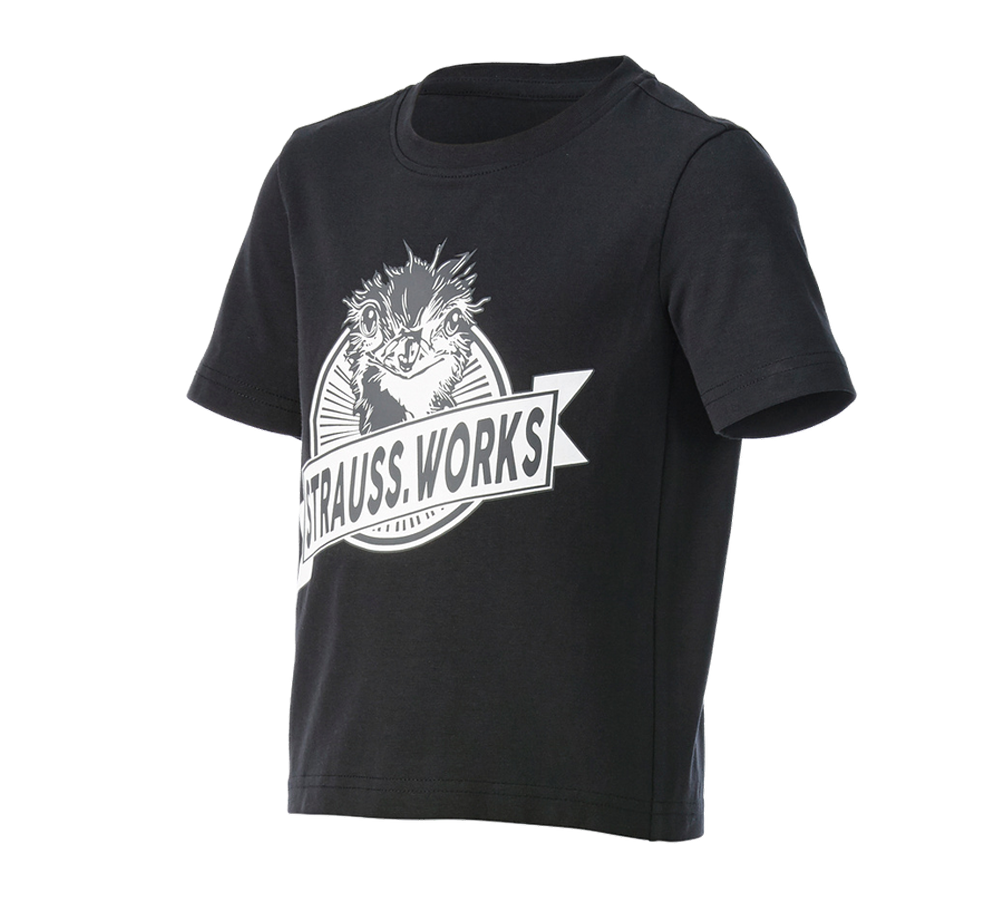 Shirts, Pullover & more: e.s. T-shirt strauss works, children's + black/white