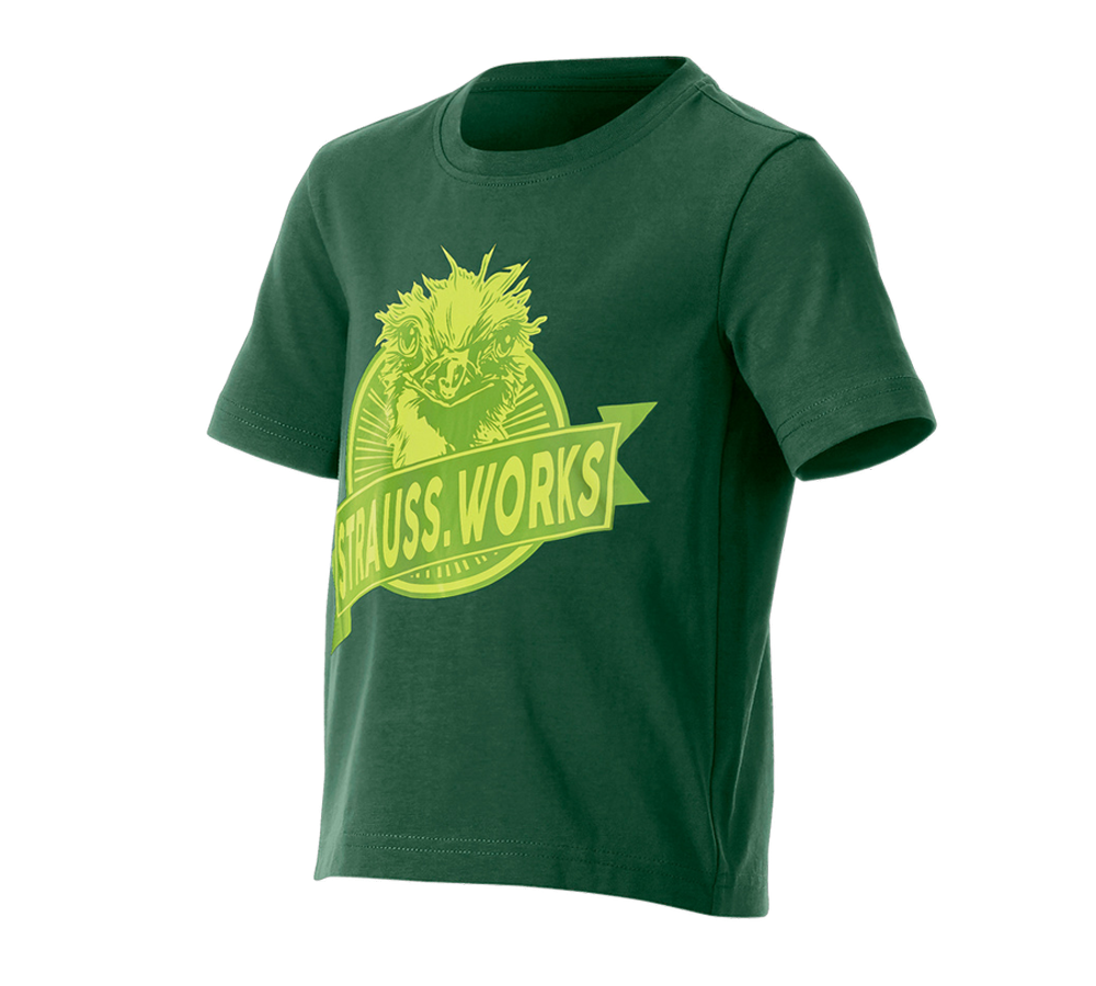 Clothing: e.s. T-shirt strauss works, children's + green