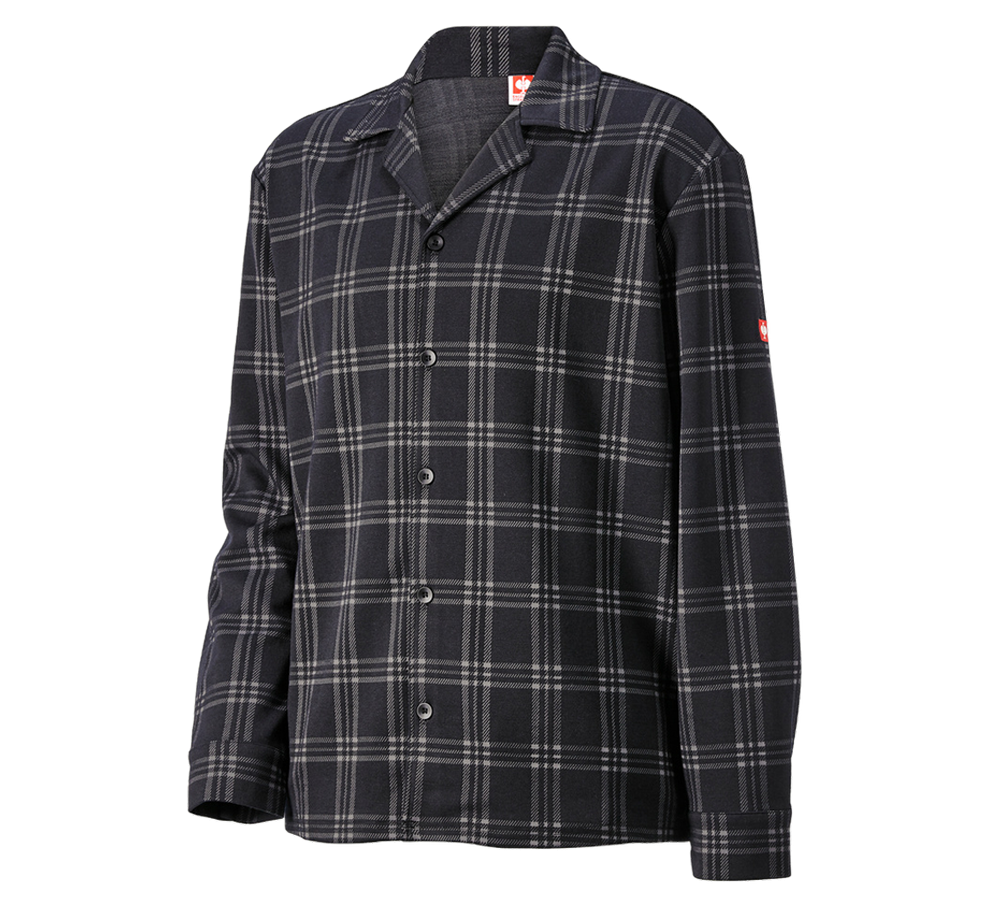 Accessories: e.s. Checkered Pyjama Top + black/basaltgrey