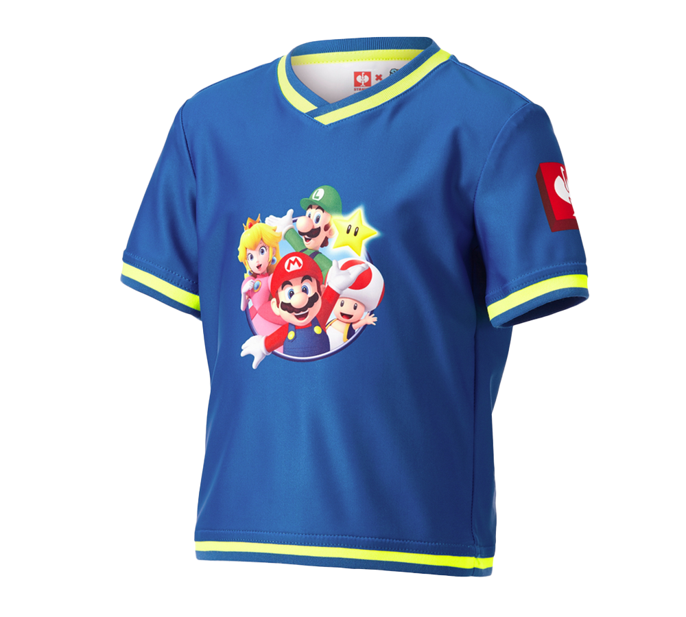 Clothing: Super Mario functional T-shirt, children’s + gentianblue