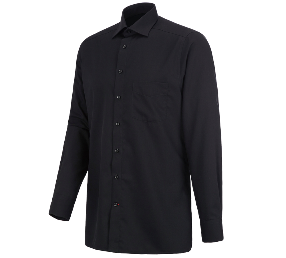 Shirts, Pullover & more: Business shirt e.s.comfort, long sleeved + black
