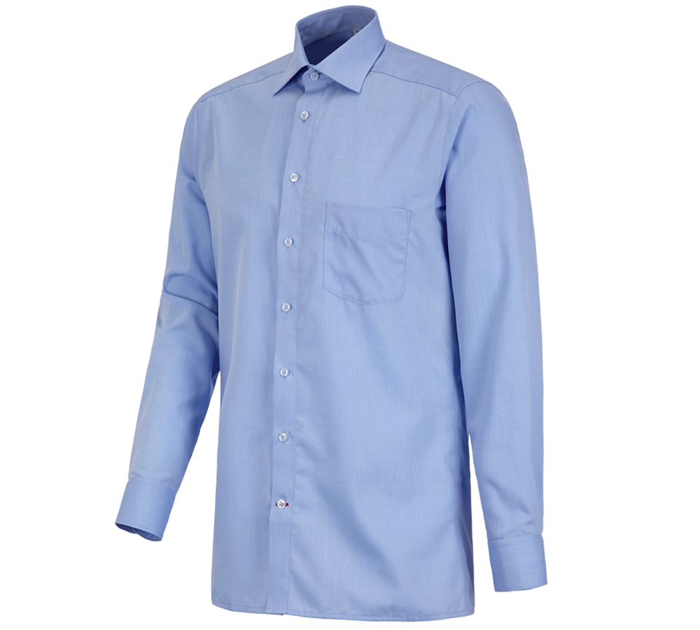 Shirts, Pullover & more: Business shirt e.s.comfort, long sleeved + lightblue melange