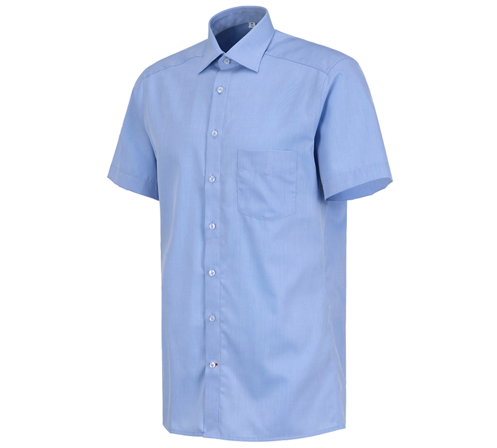 Topics: Business shirt e.s.comfort, short sleeved + lightblue melange