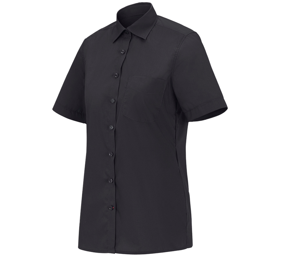 Shirts, Pullover & more: e.s. Service blouse short sleeved + black