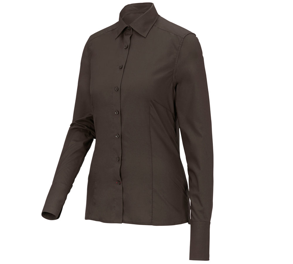 Topics: Business blouse e.s.comfort, long sleeved + chestnut