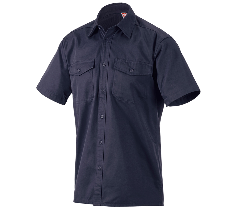 Shirts, Pullover & more: Work shirt e.s.classic, short sleeve + navy