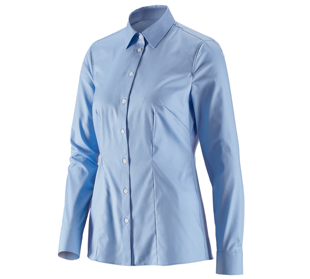 Shirts, Pullover & more: e.s. Business blouse cotton str. lad. regular fit + frostblue