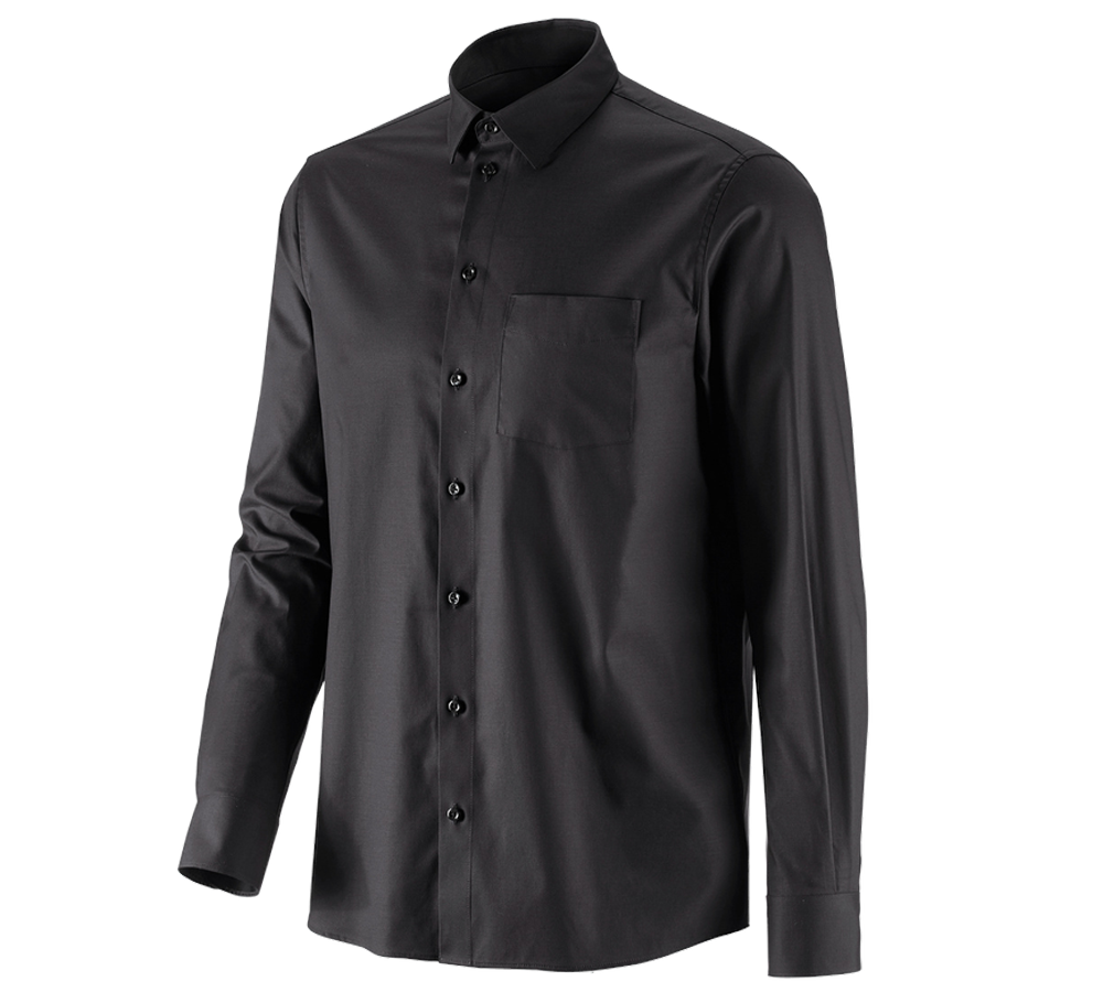 Topics: e.s. Business shirt cotton stretch, comfort fit + black