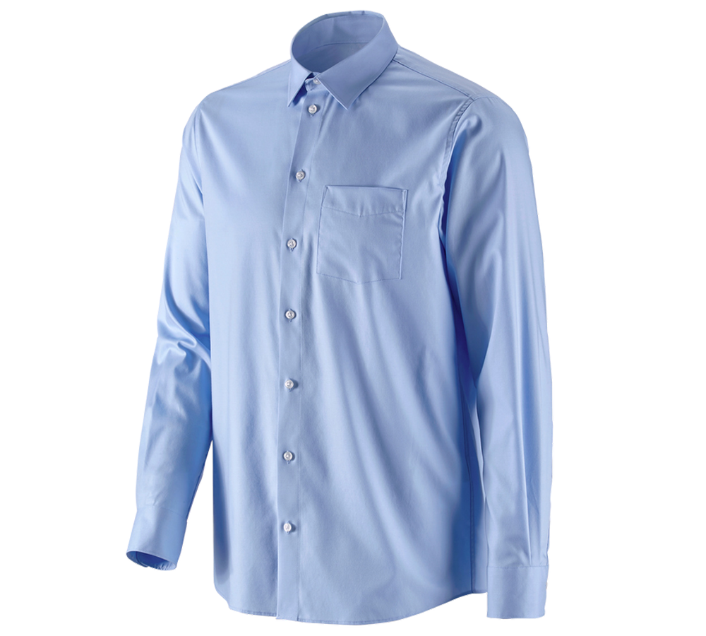 Topics: e.s. Business shirt cotton stretch, comfort fit + frostblue